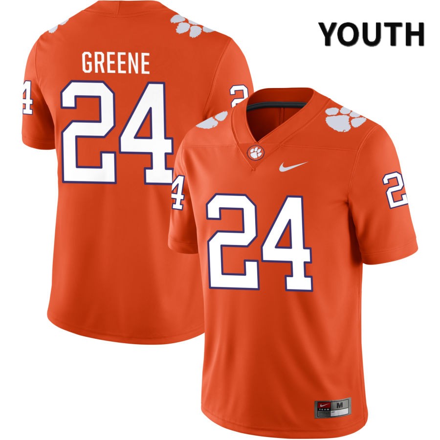 Youth Clemson Tigers Hamp Greene #24 College Orange NIL 2022 NCAA Authentic Jersey Designated UEC04N6W